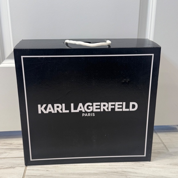Karl Lagerfeld Black Calf Boots Size 7 - Picture 4 of 4